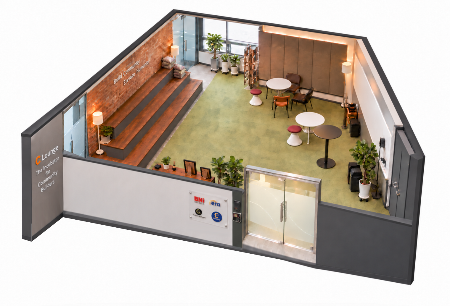 서울 본원 C Lounge 1013 Hall의 3D 부감도